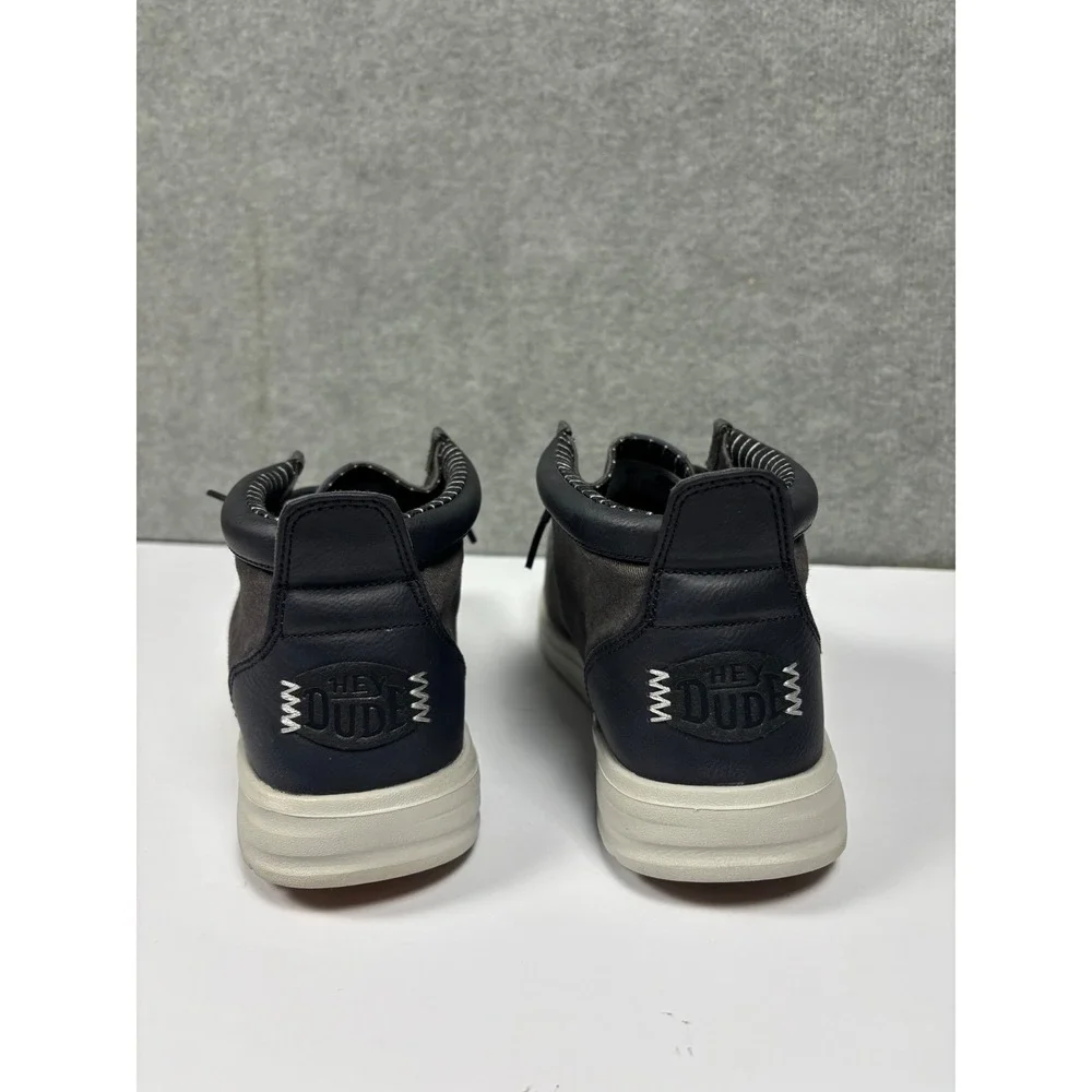 Hey Dude Wally Mid Grip Vin Classic Size 8 Black Oyster Black‎